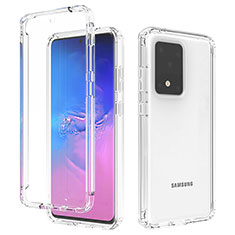 Ultra-thin Transparent Gel Gradient Soft Matte Finish Front and Back Case 360 Degrees Cover for Samsung Galaxy S20 Ultra 5G Clear