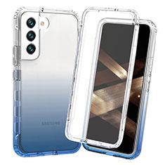 Ultra-thin Transparent Gel Gradient Soft Matte Finish Front and Back Case 360 Degrees Cover for Samsung Galaxy S24 5G Blue