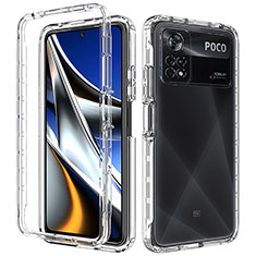 Ultra-thin Transparent Gel Gradient Soft Matte Finish Front and Back Case 360 Degrees Cover for Xiaomi Poco X4 Pro 5G Clear