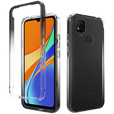 Ultra-thin Transparent Gel Gradient Soft Matte Finish Front and Back Case 360 Degrees Cover for Xiaomi Redmi 9 India Blue
