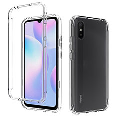 Ultra-thin Transparent Gel Gradient Soft Matte Finish Front and Back Case 360 Degrees Cover for Xiaomi Redmi 9AT Clear