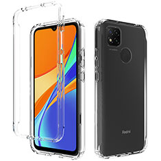 Ultra-thin Transparent Gel Gradient Soft Matte Finish Front and Back Case 360 Degrees Cover for Xiaomi Redmi 9C Clear