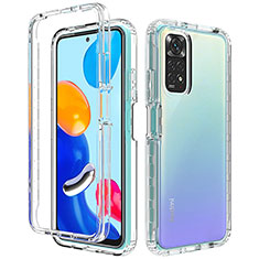 Ultra-thin Transparent Gel Gradient Soft Matte Finish Front and Back Case 360 Degrees Cover for Xiaomi Redmi Note 11 Pro 4G Clear