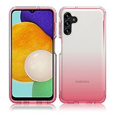 Ultra-thin Transparent Gel Gradient Soft Matte Finish Front and Back Case 360 Degrees Cover JX1 for Samsung Galaxy A04s Hot Pink