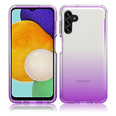Ultra-thin Transparent Gel Gradient Soft Matte Finish Front and Back Case 360 Degrees Cover JX1 for Samsung Galaxy A13 5G Purple