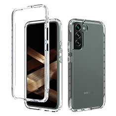 Ultra-thin Transparent Gel Gradient Soft Matte Finish Front and Back Case 360 Degrees Cover M01 for Samsung Galaxy S24 Plus 5G Clear