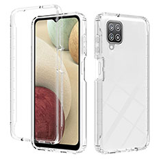Ultra-thin Transparent Gel Gradient Soft Matte Finish Front and Back Case 360 Degrees Cover YB2 for Samsung Galaxy M12 Clear