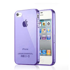 Ultra-thin Transparent Gel Soft Case for Apple iPhone 4S Purple