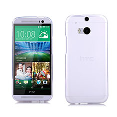 Ultra-thin Transparent Gel Soft Case for HTC One M8 White