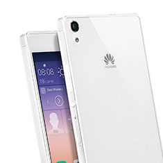 Ultra-thin Transparent Gel Soft Case for Huawei Ascend P7 White