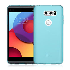Ultra-thin Transparent Gel Soft Case for LG V30 Blue