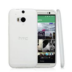 Ultra-thin Transparent Gel Soft Case T01 for HTC One M8 White