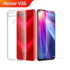 Ultra-thin Transparent Gel Soft Case with Screen Protector for Huawei Honor View 20 Clear