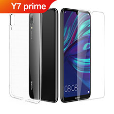 Ultra-thin Transparent Gel Soft Case with Screen Protector for Huawei Y7 Prime (2019) Clear