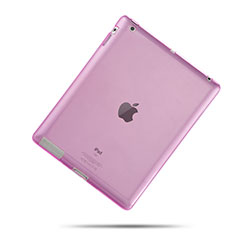 Ultra-thin Transparent Gel Soft Cover for Apple iPad 2 Pink