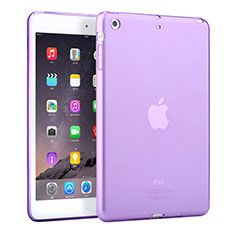 Ultra-thin Transparent Gel Soft Cover for Apple iPad Mini 2 Purple