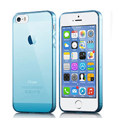 Ultra-thin Transparent Gel Soft Cover for Apple iPhone 5S Blue