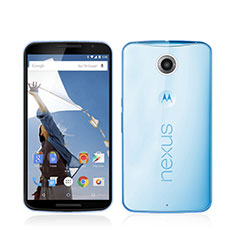 Ultra-thin Transparent Gel Soft Cover for Google Nexus 6 Blue