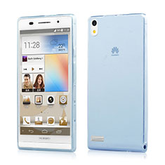 Ultra-thin Transparent Gel Soft Cover for Huawei Ascend P6 Blue