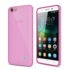 Ultra-thin Transparent Gel Soft Cover for Huawei G Play Mini Pink