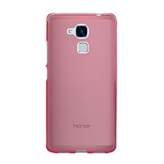 Ultra-thin Transparent Gel Soft Cover for Huawei Honor 5C Pink