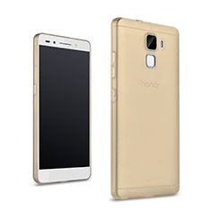 Ultra-thin Transparent Gel Soft Cover for Huawei Honor 7 Dual SIM Gold