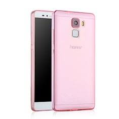 Ultra-thin Transparent Gel Soft Cover for Huawei Honor 7 Dual SIM Pink