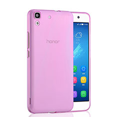 Ultra-thin Transparent Gel Soft Cover for Huawei Y6 Pink