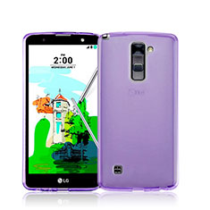 Ultra-thin Transparent Gel Soft Cover for LG Stylus 2 Plus Purple