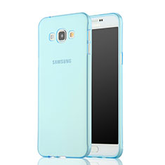 Ultra-thin Transparent Gel Soft Cover for Samsung Galaxy A7 Duos SM-A700F A700FD Blue
