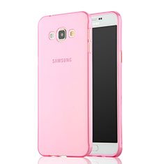 Ultra-thin Transparent Gel Soft Cover for Samsung Galaxy A7 Duos SM-A700F A700FD Pink