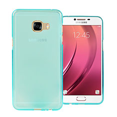 Ultra-thin Transparent Gel Soft Cover for Samsung Galaxy C5 SM-C5000 Blue