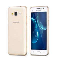 Ultra-thin Transparent Gel Soft Cover for Samsung Galaxy Grand Prime 4G G531F Duos TV Gold