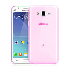Ultra-thin Transparent Gel Soft Cover for Samsung Galaxy J3 Pink