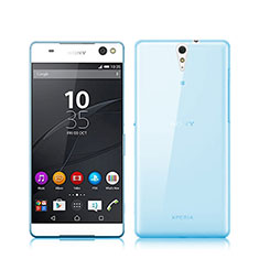 Ultra-thin Transparent Gel Soft Cover for Sony Xperia C5 Ultra Blue