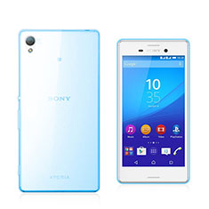 Ultra-thin Transparent Gel Soft Cover for Sony Xperia M4 Aqua Blue