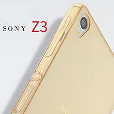 Ultra-thin Transparent Gel Soft Cover for Sony Xperia Z3 Gold