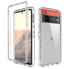 Ultra-thin Transparent Gel Soft Matte Finish Front and Back Case 360 Degrees Cover for Google Pixel 6 Pro 5G Clear