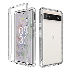 Ultra-thin Transparent Gel Soft Matte Finish Front and Back Case 360 Degrees Cover for Google Pixel 6a 5G Clear