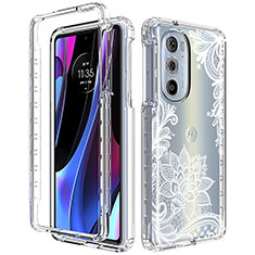 Ultra-thin Transparent Gel Soft Matte Finish Front and Back Case 360 Degrees Cover for Motorola Moto Edge 30 Pro 5G White