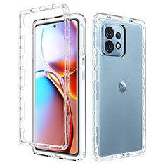Ultra-thin Transparent Gel Soft Matte Finish Front and Back Case 360 Degrees Cover for Motorola Moto Edge 40 Pro 5G Clear