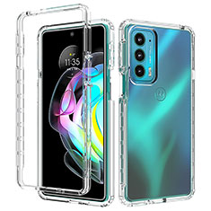 Ultra-thin Transparent Gel Soft Matte Finish Front and Back Case 360 Degrees Cover for Motorola Moto Edge Lite 5G Clear