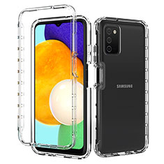 Ultra-thin Transparent Gel Soft Matte Finish Front and Back Case 360 Degrees Cover for Samsung Galaxy A03s Clear