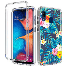 Ultra-thin Transparent Gel Soft Matte Finish Front and Back Case 360 Degrees Cover for Samsung Galaxy M10S Sky Blue