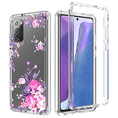 Ultra-thin Transparent Gel Soft Matte Finish Front and Back Case 360 Degrees Cover for Samsung Galaxy Note 20 5G Pink