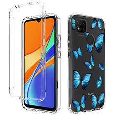 Ultra-thin Transparent Gel Soft Matte Finish Front and Back Case 360 Degrees Cover for Xiaomi Redmi 9 India Blue