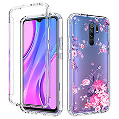 Ultra-thin Transparent Gel Soft Matte Finish Front and Back Case 360 Degrees Cover for Xiaomi Redmi 9 Pink