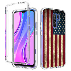 Ultra-thin Transparent Gel Soft Matte Finish Front and Back Case 360 Degrees Cover for Xiaomi Redmi 9 Prime India Mixed