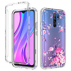 Ultra-thin Transparent Gel Soft Matte Finish Front and Back Case 360 Degrees Cover for Xiaomi Redmi 9 Prime India Pink