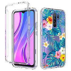 Ultra-thin Transparent Gel Soft Matte Finish Front and Back Case 360 Degrees Cover for Xiaomi Redmi 9 Prime India Sky Blue